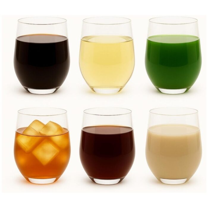 6-Piece Crystal Glass Set – 12 oz, Lead-Free